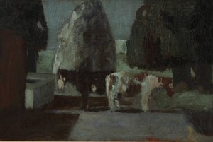 月の下の庭または五番目の静けさ 作： Pedro Figari